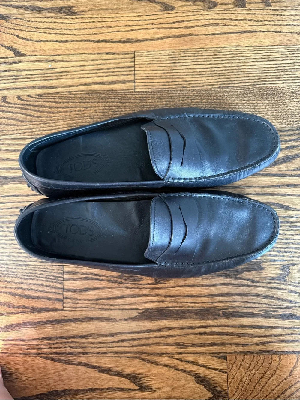 Tod’s Gommino Black Leather Driving Loafers Men’s Size 10 Made in Italy
